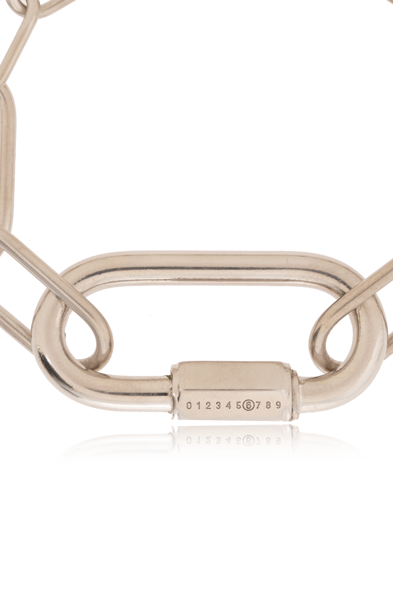 Silver Bracelet with engraved logo MM6 Maison Margiela - Vitkac GB